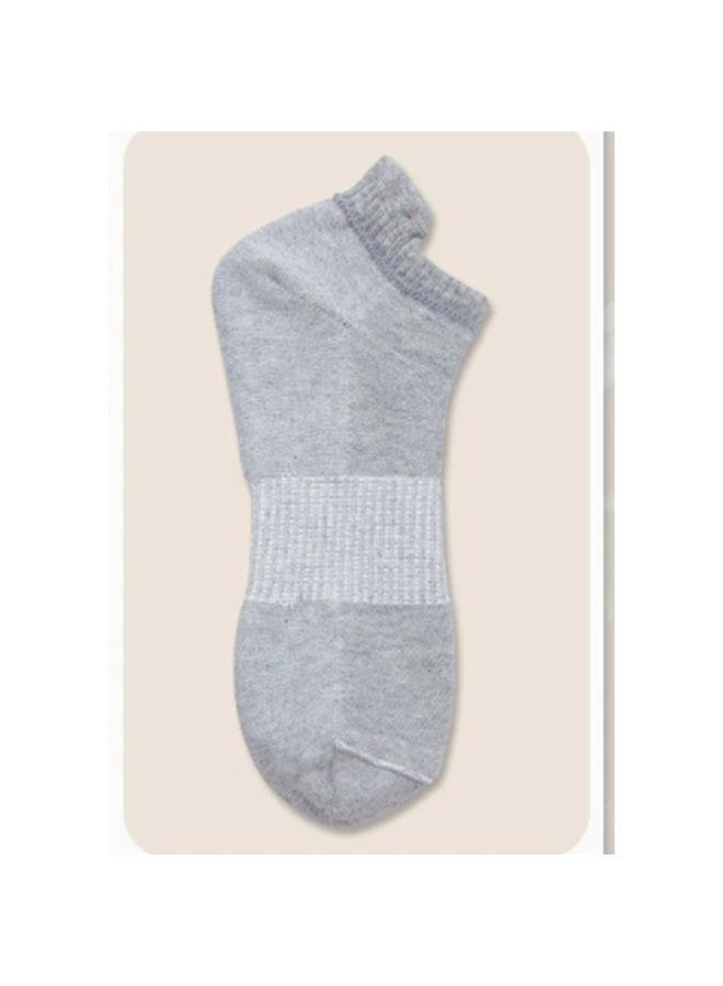 5 أزواج من الجوارب الرياضية القصيرة الرمادية، مناسبة للمقاسات الأمريكية من 8.5 إلى 10، مقاس كبير جدًا. - Image 4